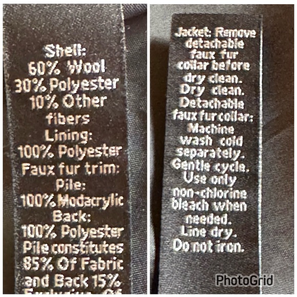 Apt 9 Women's Charcoal Gray Wool Blend Pea Coat - Picture 15 of 15